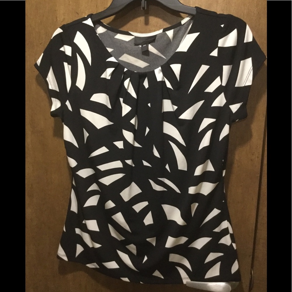 Black and white blouse